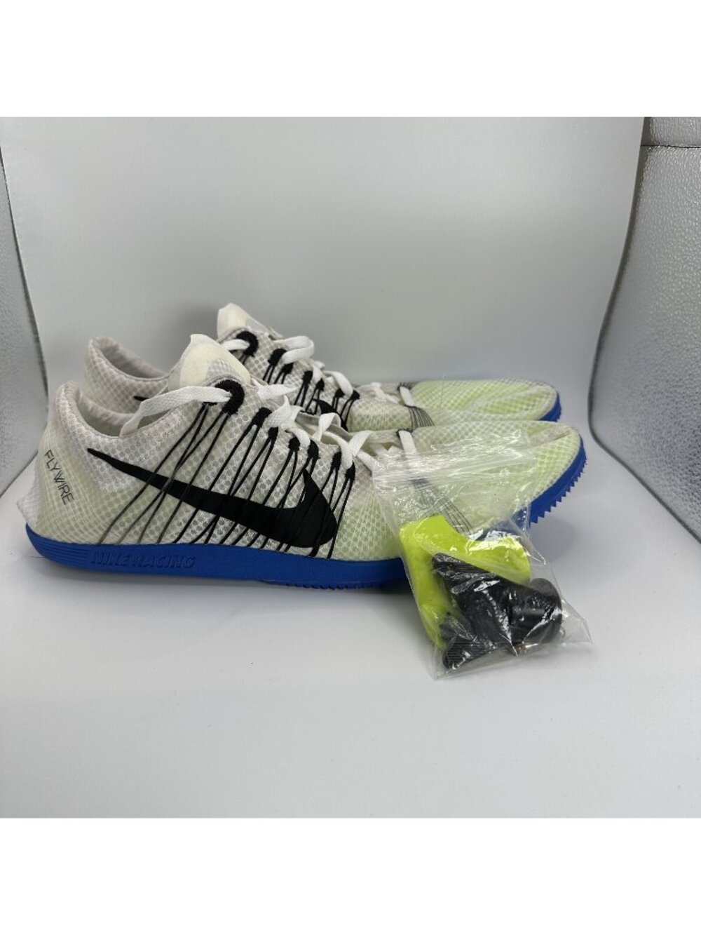 Nike Zoom Matumbo Racing Flywire Shoes Mens Size 12.5 White Blue Track Running